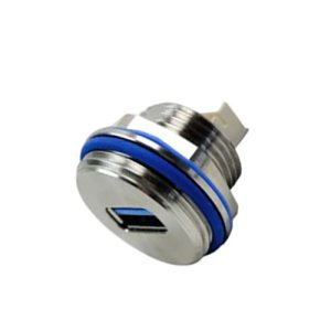 IP67 USB 3.0 Type A Full Metal Socket with Pin Receptacle